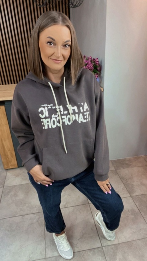 Bluza z kapturem „Athletic” - Czekolada