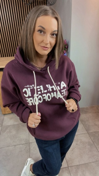 Bluza z kapturem „Athletic” - Bordo