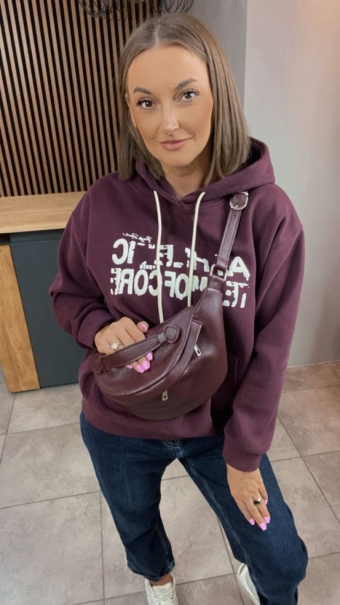 Bluza z kapturem „Athletic” - Bordo
