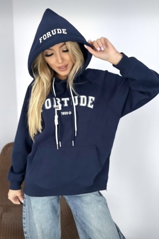 Bluza z kapturem FORTUDE – granat