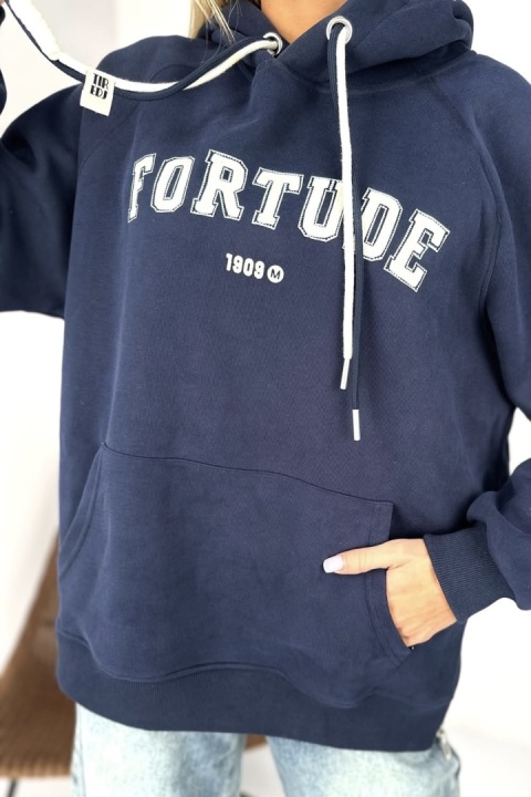 Bluza z kapturem FORTUDE – granat