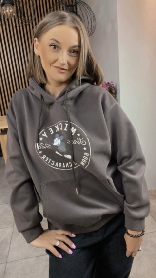 Bluza z kapturem - Mickey Mouse - Czekolada