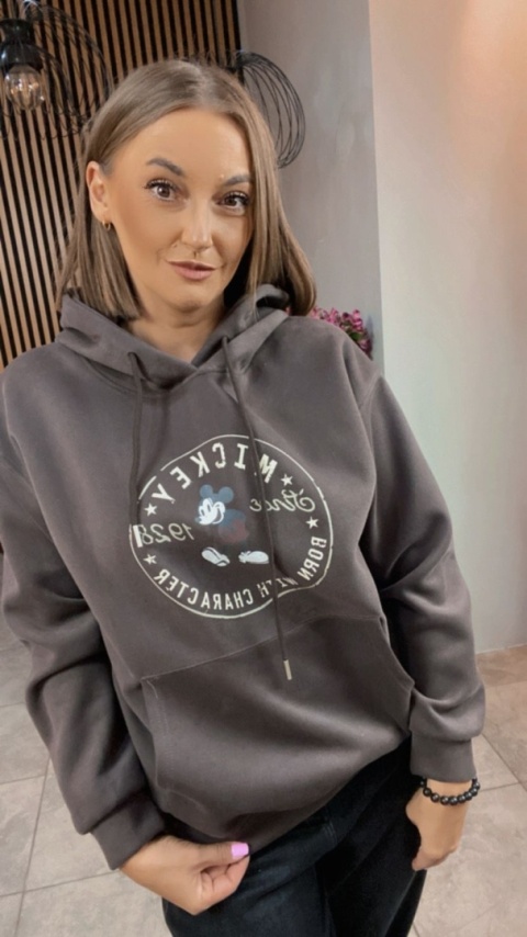 Bluza z kapturem – Mickey Mouse - Czekolada