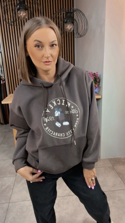 Bluza z kapturem – Mickey Mouse - Czekolada