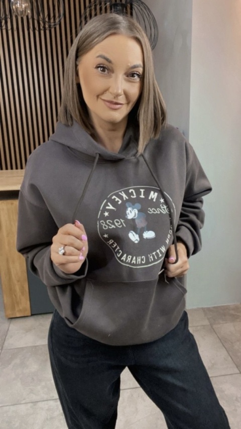 Bluza z kapturem – Mickey Mouse - Czekolada