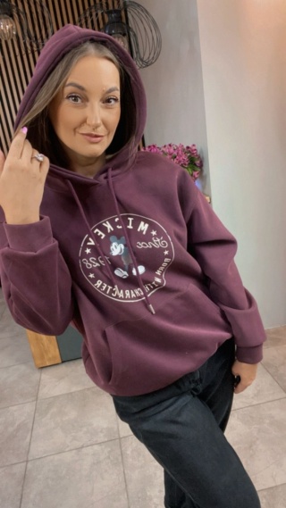 Bluza z kapturem – Mickey Mouse - Bordo