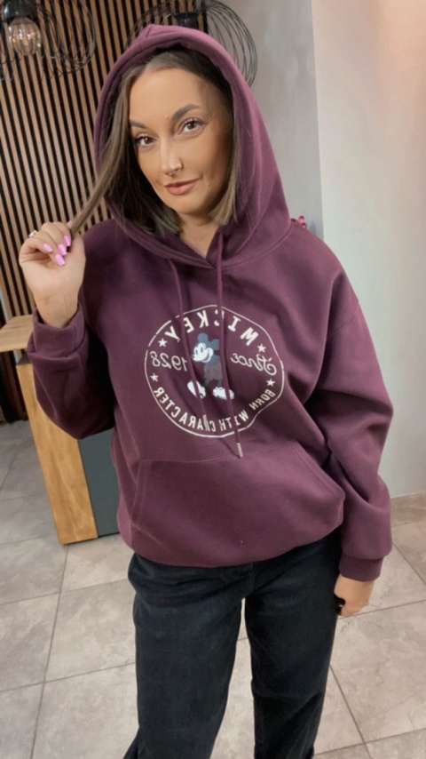 Bluza z kapturem – Mickey Mouse - Bordo
