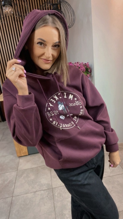Bluza z kapturem – Mickey Mouse - Bordo