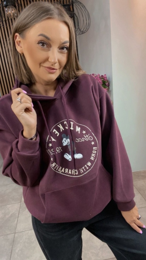 Bluza z kapturem – Mickey Mouse - Bordo