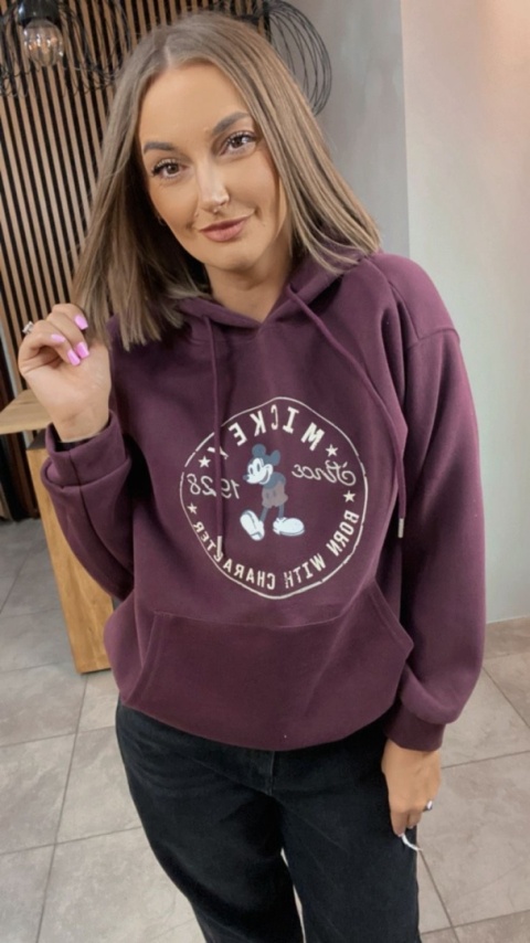 Bluza z kapturem – Mickey Mouse - Bordo