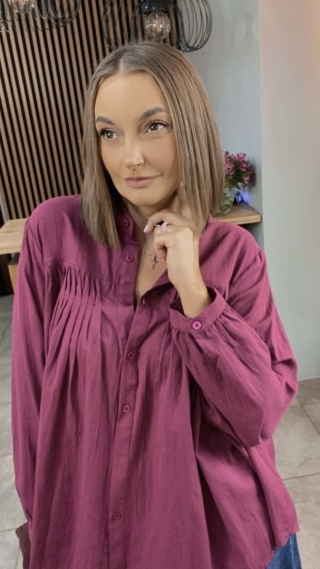 Koszula Wiya 100% bawełna - Bordo