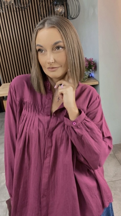 Koszula Wiya 100% bawełna - Bordo