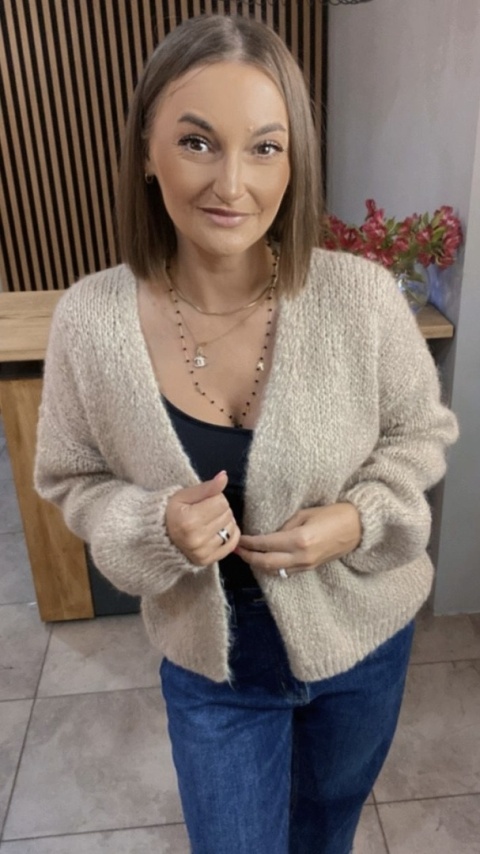 Krótki Kardigan CXL – Beż