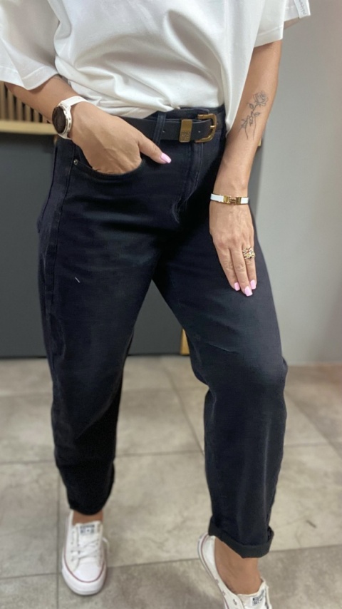 Jeansy Uiuj – Banana Fit Black