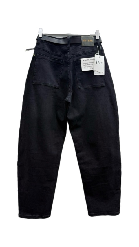 Jeansy Uiuj – Banana Fit Black