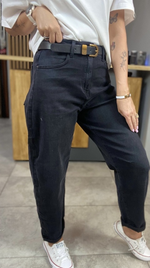Jeansy Uiuj – Banana Fit Black
