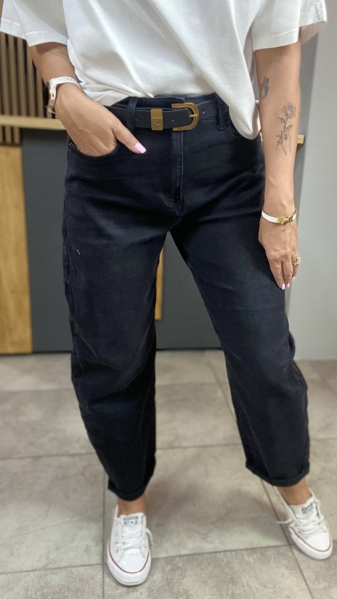 Jeansy Uiuj – Banana Fit Black