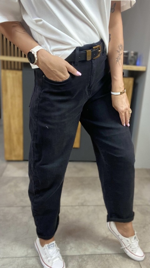 Jeansy Uiuj – Banana Fit Black