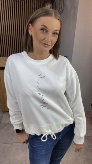 Bluza z nadrukiem – śmietanka