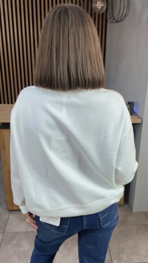 Bluza z nadrukiem – śmietanka