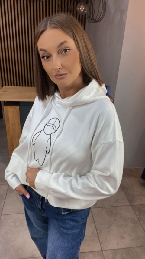 Bluza z kapturem oversize – Line Art
