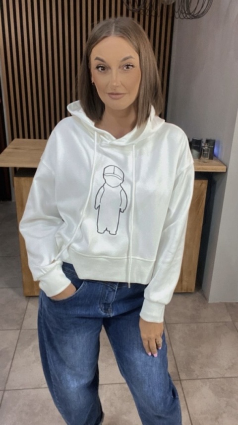 Bluza z kapturem oversize – Line Art