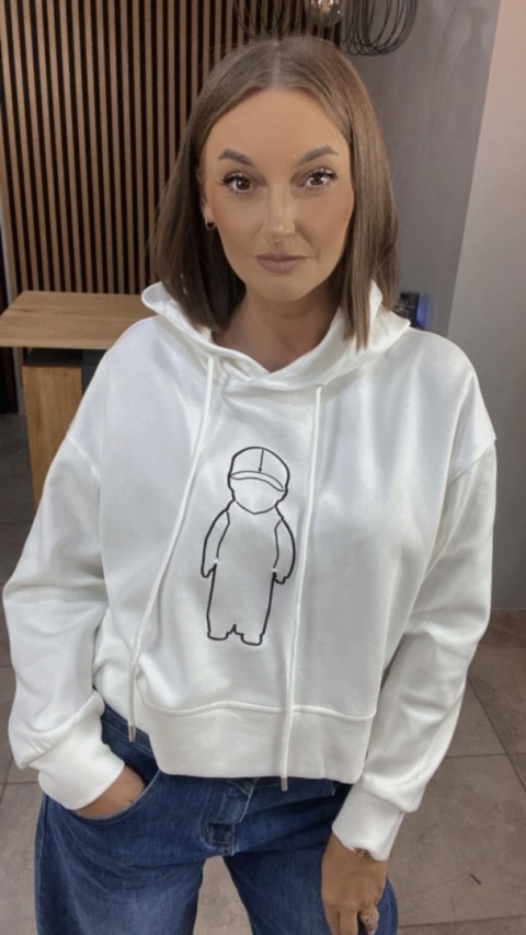 Bluza z kapturem oversize – Line Art