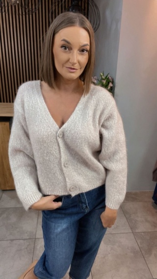 Sweter CXL moherowy - Beż