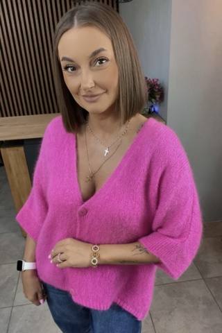 Sweter CXL z moherem – Fuksja