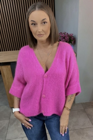 Sweter CXL z moherem – Fuksja