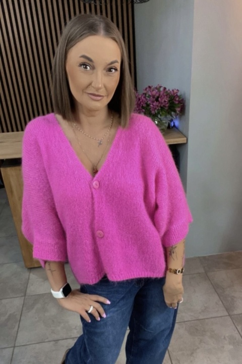 Sweter CXL z moherem – Fuksja