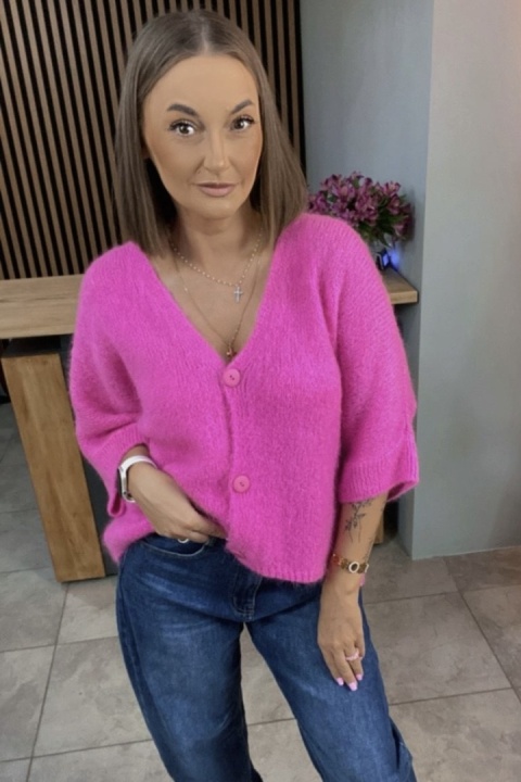 Sweter CXL z moherem – Fuksja