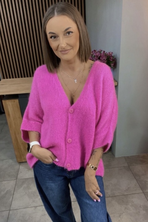 Sweter CXL z moherem – Fuksja