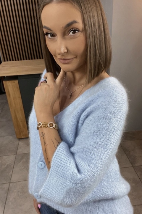 Sweter CXL z moherem – Blue