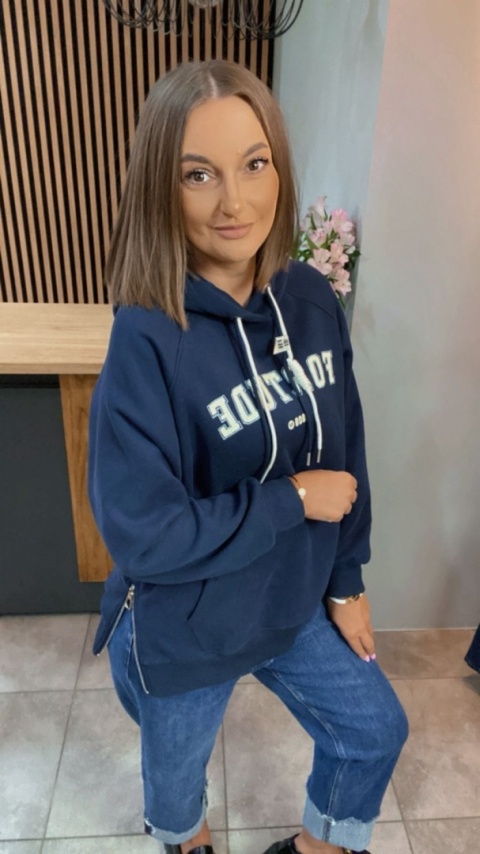 Bluza z kapturem FORTUDE – granat