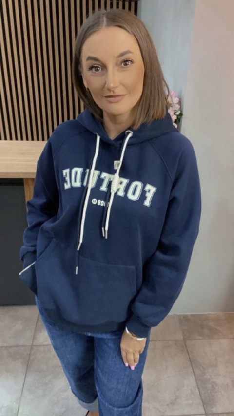 Bluza z kapturem FORTUDE – granat