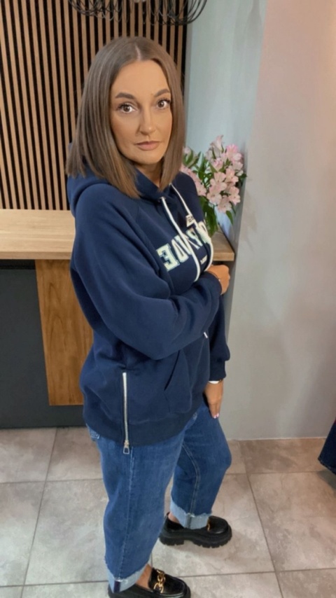 Bluza z kapturem FORTUDE – granat