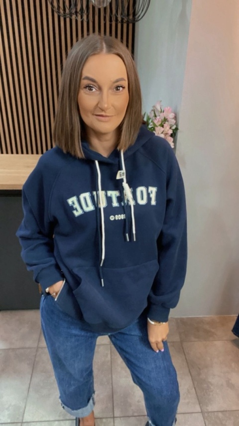 Bluza z kapturem FORTUDE – granat