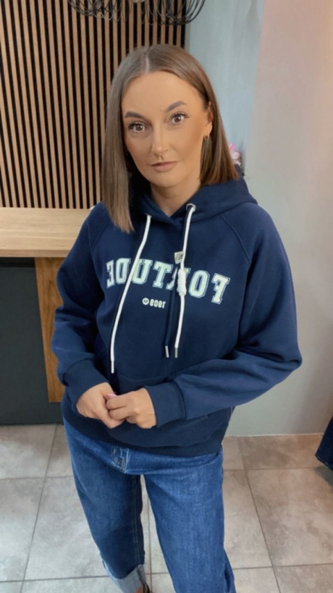 Bluza z kapturem FORTUDE – granat