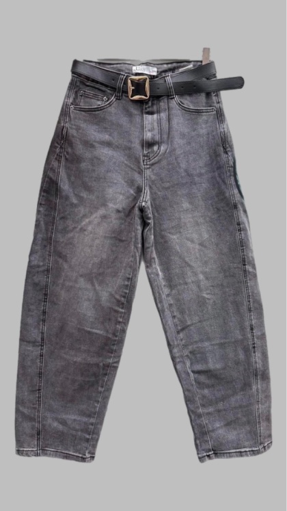 Jeansy Uiuj Balloon - UBN 308-1 szare