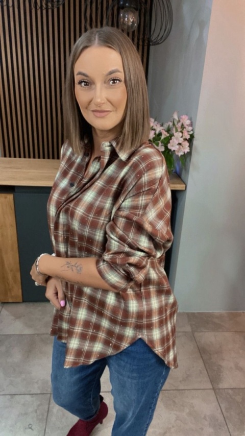 Koszula Wiya z kryształkami - Mattone