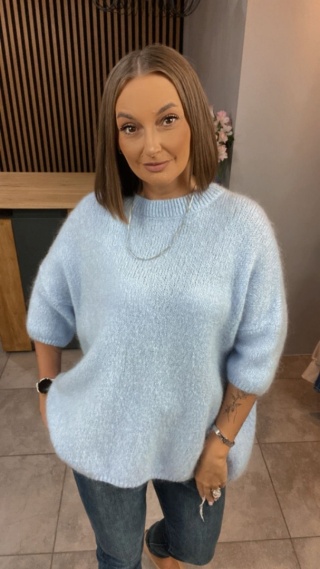 Sweter CXL – miękki i stylowy - Błękit