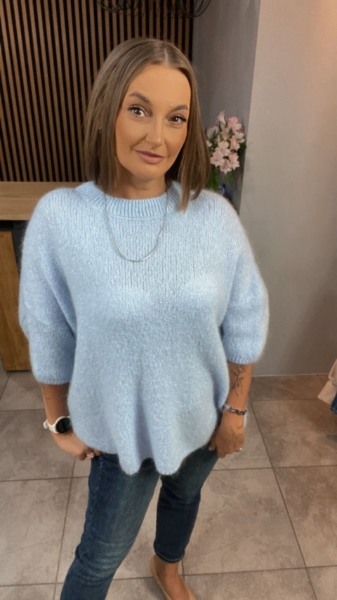 Sweter CXL – miękki i stylowy - Błękit