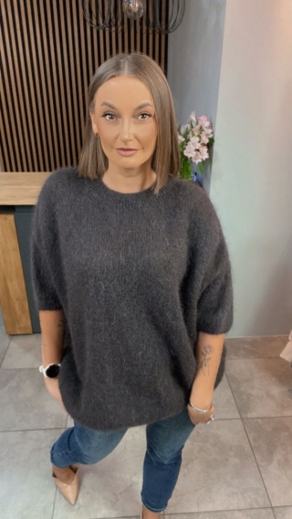 Sweter CXL – miękki i stylowy - Czekolada