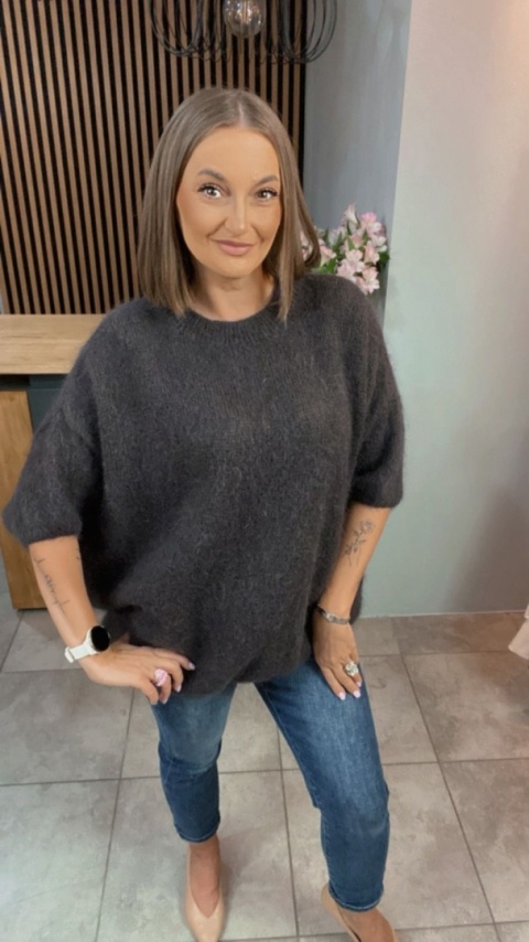 Sweter CXL – miękki i stylowy - Czekolada