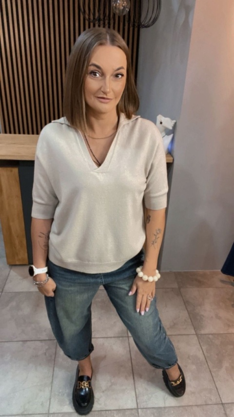 Bluzka Couture - Beżowy