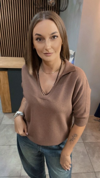 Bluzka Couture - Brązowy