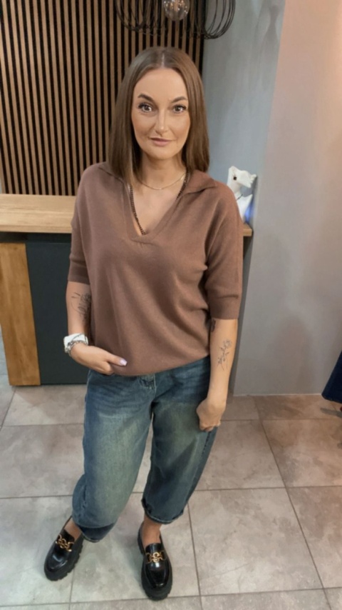 Bluzka Couture - Brązowy