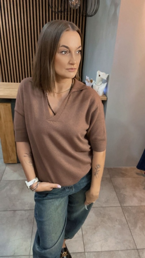 Bluzka Couture - Brązowy