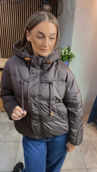 Kurtka Puchowa Premium „Mocha Comfort" - Naturalny Puch